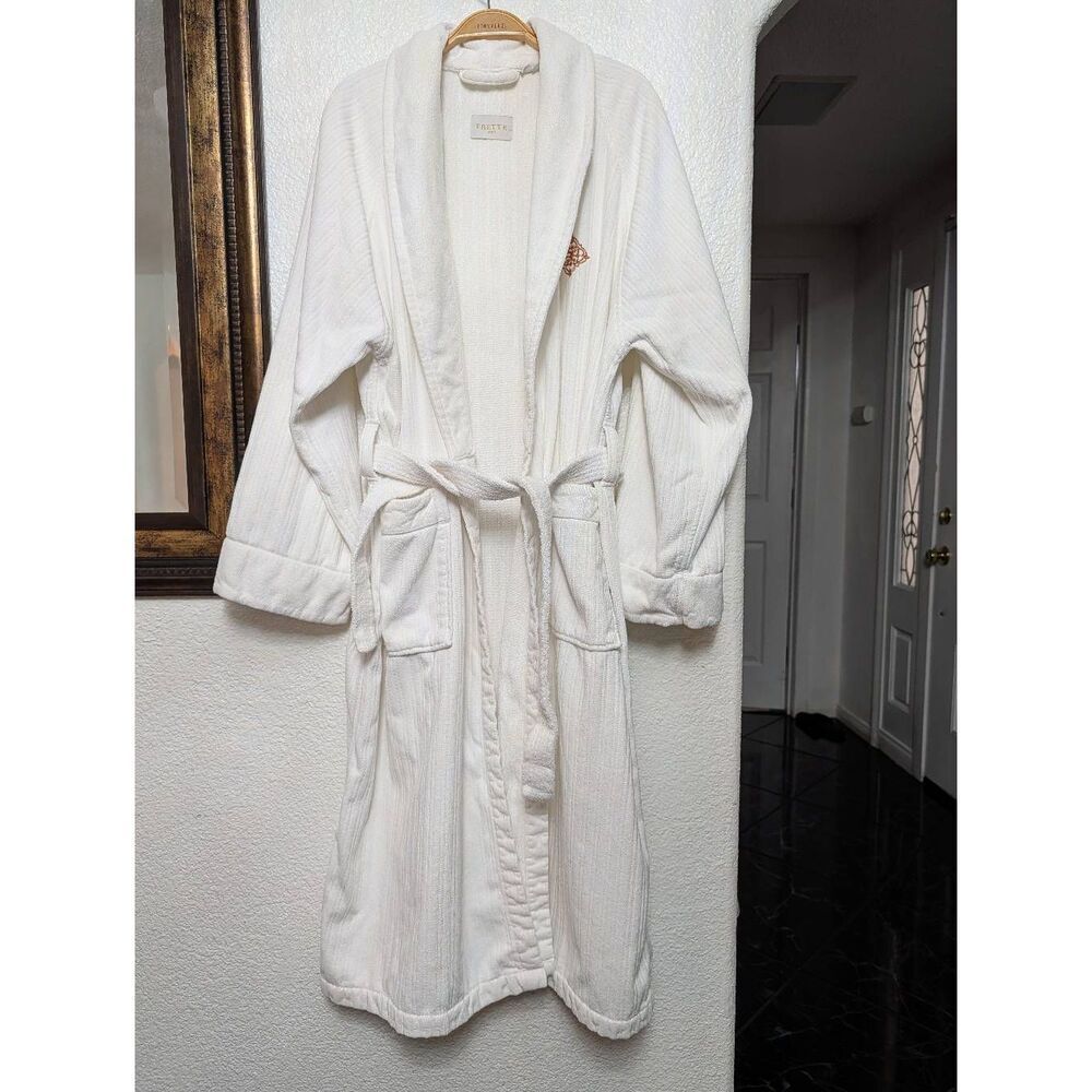 Frette white robe size Large